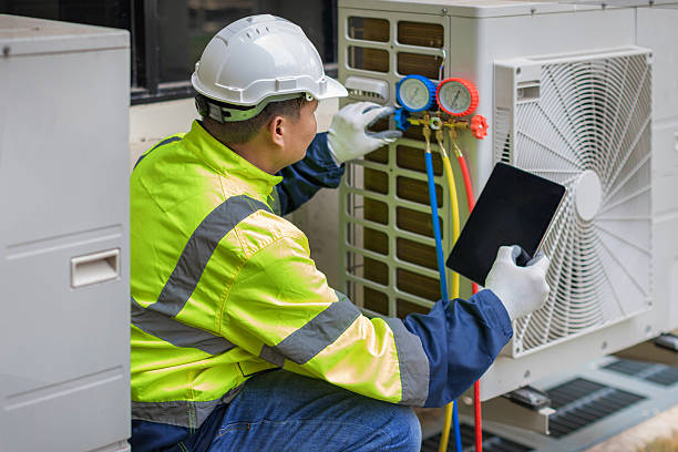 Professional Hvac Installation technician working in Central Village, CT